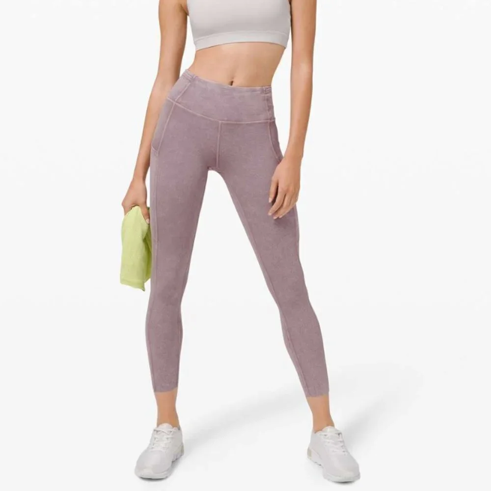 Lululemon Fast and Free Tight II 25” Ice Dye Non-Reflective Leggings Size 6